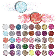 Fards à paupières à paillettes evpct cakaila, 40 couleurs pour varier les looks.