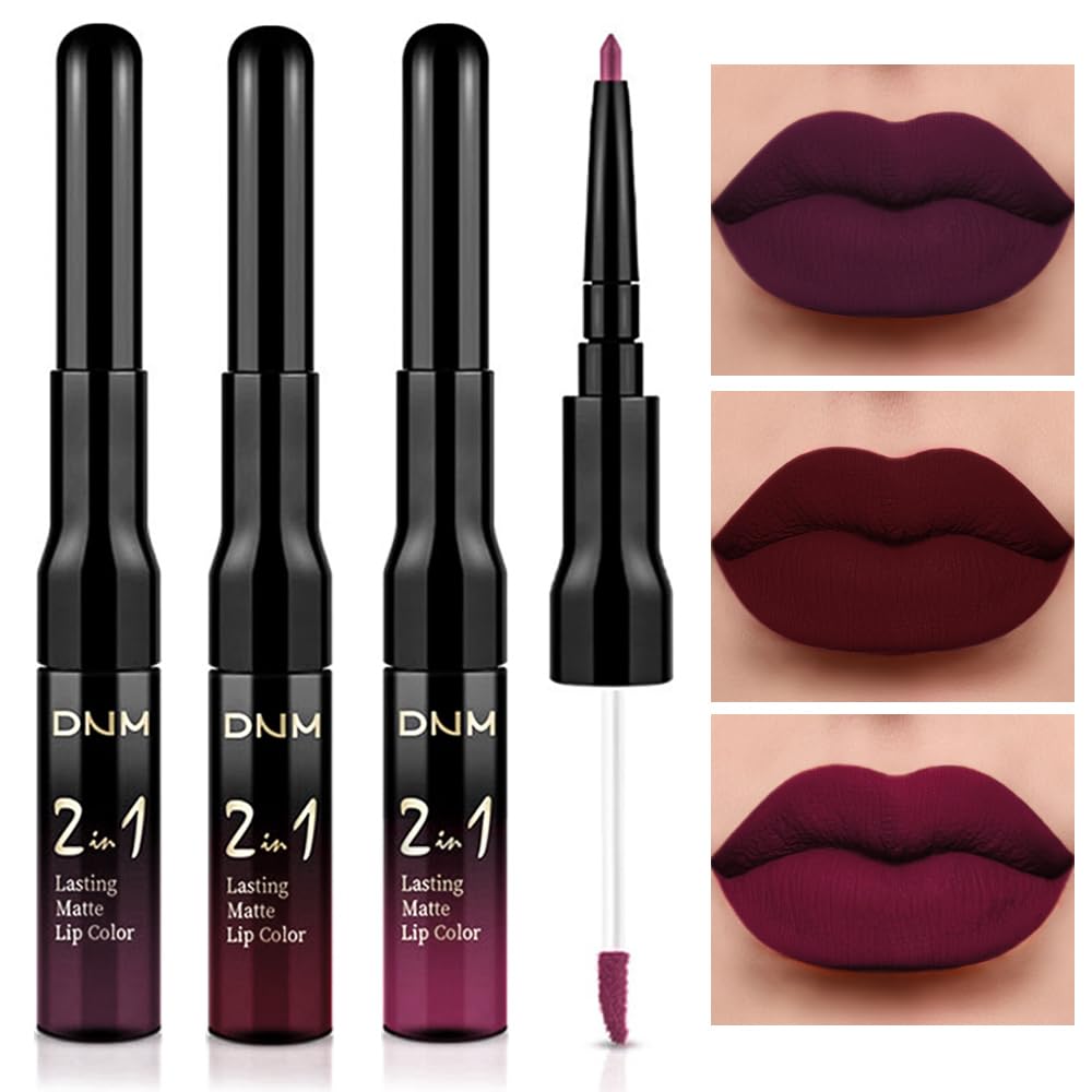 evpct ensemble 3pcs rouge à lèvres mat pour une allure durable