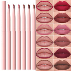 Evpct ensemble de 6 crayons contour des lèvres rétractables pour définition précise
