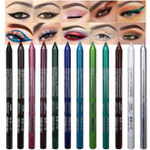 evpct 12Pcs Crayons Gel Eyeliner – palette variée pour un maquillage durable