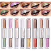 Ombres liquides pailletées Evpct—palette 16 teintes pour divers looks.