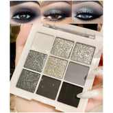 Palette evpct avec 9 couleurs gris argenté pour des regards lumineux et polyvalents