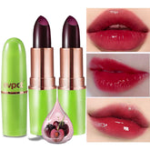 evpct rouge à lèvres cerise, changement de couleur selon la température, emballage élégant.
