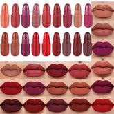 evpct rouge a levres mini matte ensemble de 18 teintes, tenue longue durée possible.
