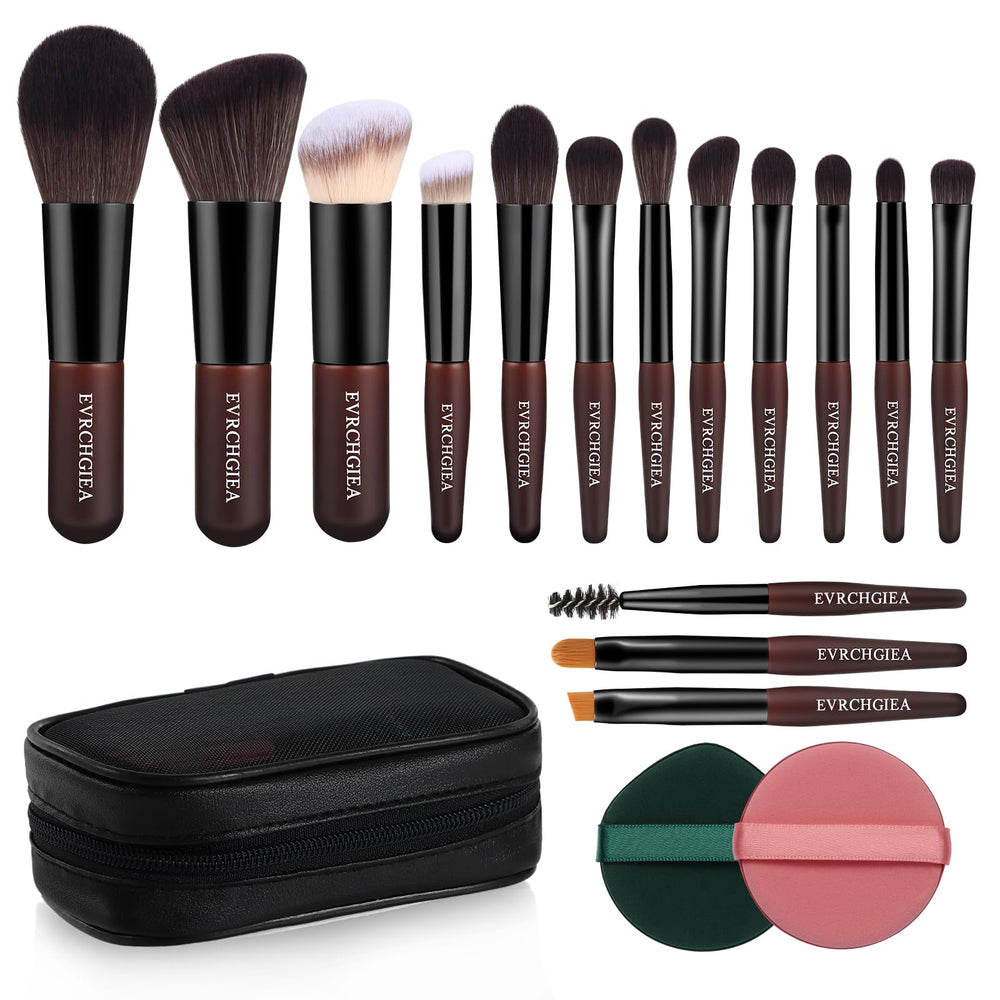 EVRCHGIEA ensemble pinceaux maquillage voyage etui, rangement pratique