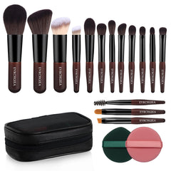 EVRCHGIEA ensemble pinceaux maquillage voyage etui, rangement pratique