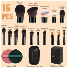 EVRCHGIEA éponges maquillage duo humide et sèche, finis naturels
