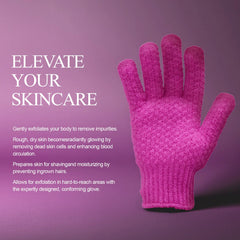 Evridwear gants-douche-double-texture boucle intégrée pour suspendre et sécher.