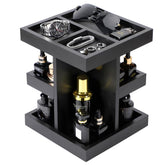 EXIN DECHEN porte-parfum noir pour homme, rotation 360°, accès facilité.