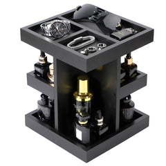 EXIN DECHEN porte-parfum noir pour homme, rotation 360°, accès facilité.