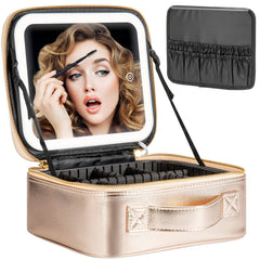 Extrei Gent mallette maquillage avec miroir LED, vue d’ensemble et design élégant