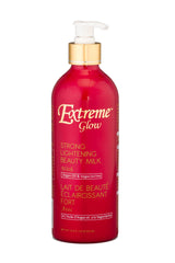 Extreme Glow Lait Beauté éclaircissant en bouteille, texture fluide et usage quotidien