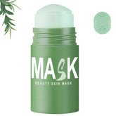 Eyephalt green tea deep cleanse mask stick close-up showing pore cleansing potential