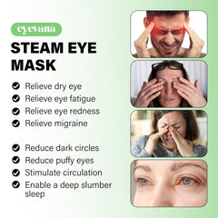 Eyevana masque yeux à vapeur chaleur douce, confort durable.