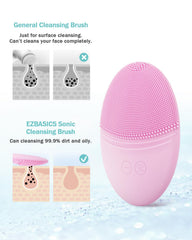EZBASICS brosse visage vibrations soniques 5 vitesses pour peau rayonnante