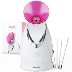 EZBASICS vaporisateur visage ionique rose, hydratation en profondeur pour la peau.