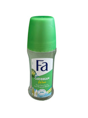Fa déodorant bille Caribbean Lemon 50 ml, emballage design moderne facilitant l'application quotidienne.