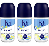 Fa Desodorant Sport le flacon roll-on de 50 ml, pratique et frais.