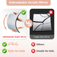 Fabuday Miroir illuminé backstage pour une lumière constante sans prise.