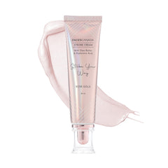 FACESCANADA Strobe Cream Rose Gold, bouteille élégante, base lumineuse pour un teint éclatant.