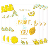 FACETORY Masque visage doré et citron pour l'éclat et l'hydratation.