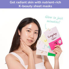 FACETORY masque avec essence concentrée perle et acai pour hydrater et éclairer