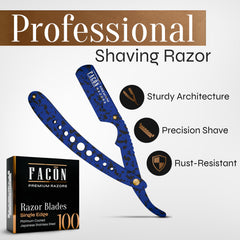 Facón kit-barbier-professionnel – ensemble complet pour un rasage professionnel à domicile.