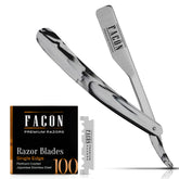 Rasoir Facón droit professionnel, manche ergonomique pour un contrôle précis.