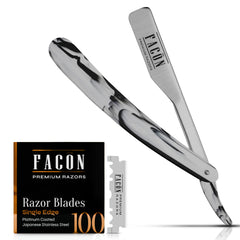 Rasoir Facón droit professionnel, manche ergonomique pour un contrôle précis.
