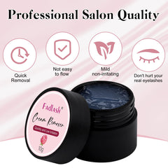 Application ciblée du dissolvant FADLASH, réduction du risque d'irritation.