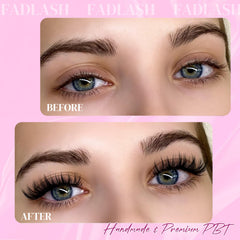 FADLASH cils volume, effet éventail 12mm, bandes faciles à retirer.
