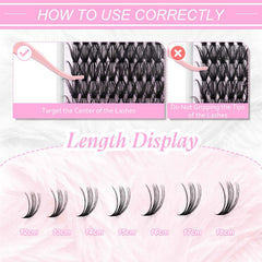 FADLASH Clusters bande coton douce, confort lors de l'application.