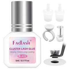 Bouteille FADLASH 5ml, colle pour clusters cils noire, utilisée à domicile