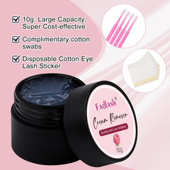 Crème dissolvante FADLASH pour cils, utilisation précise et contrôlée.