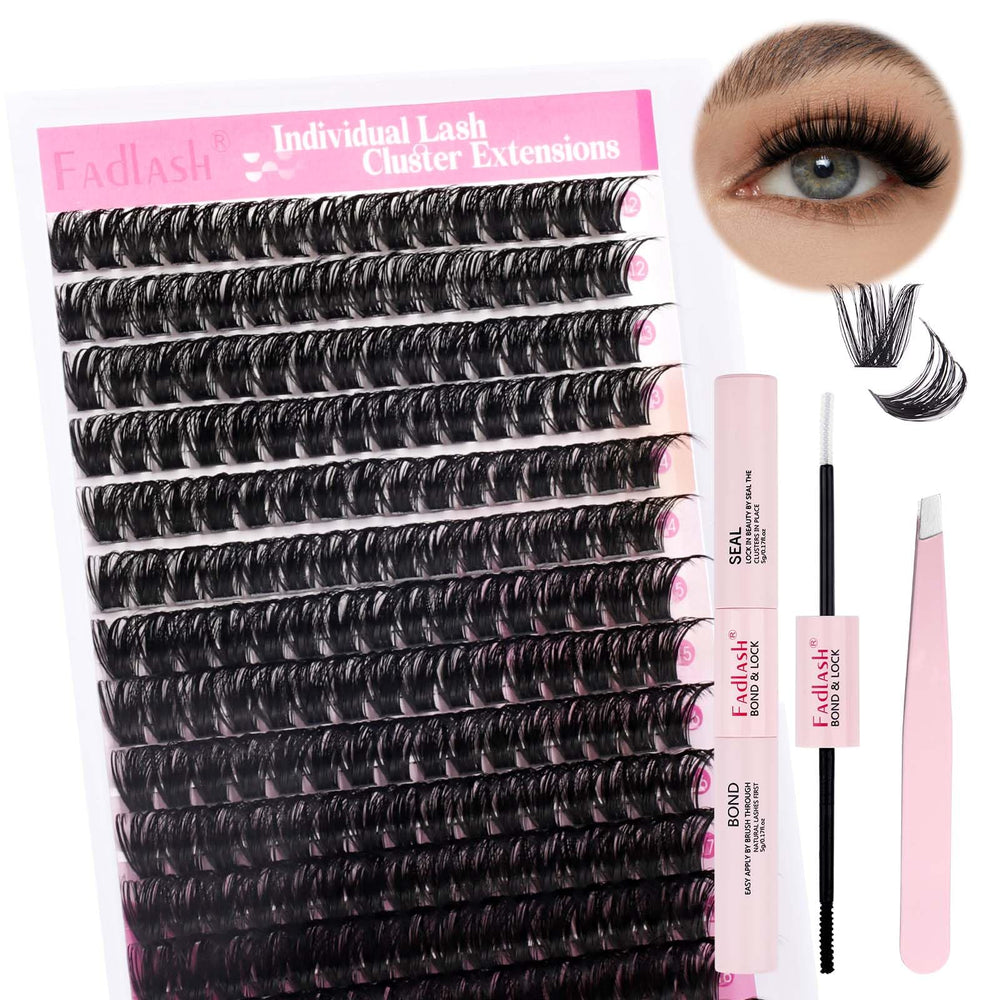 Coffret FADLASH: kit cils volume duveteux, courbure D, effet rapide naturel
