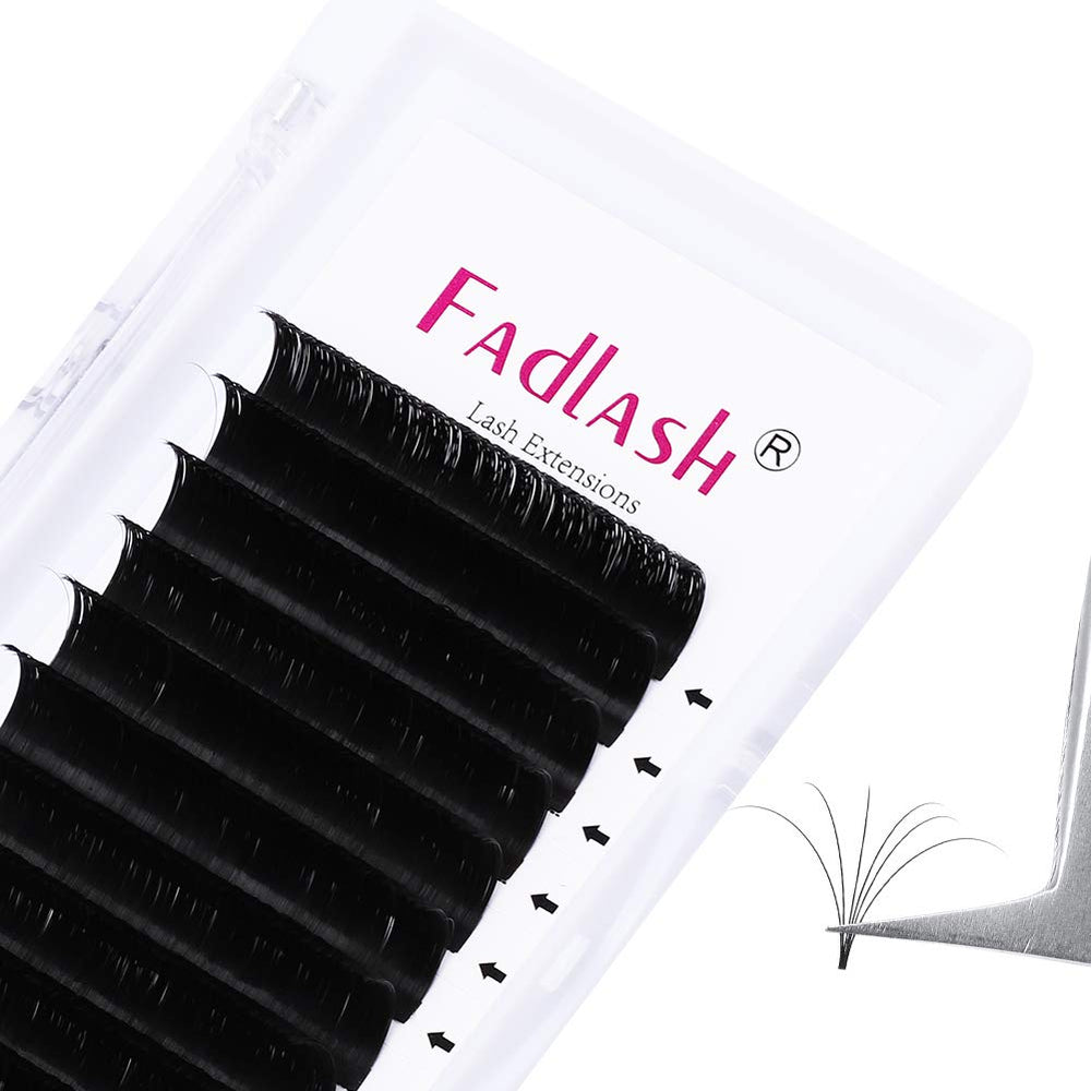 FADLASH volume en éventail facile, courbe C, 0,03, 8–14 mm, prêt pour une pose rapide