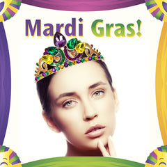 Bandeau FAERLIIRY Mardi Gras couronne brillante pour soirée