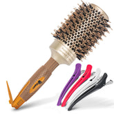 Brosse Fagaci ronde grande avec poils de sanglier pour brushing rapide et doux