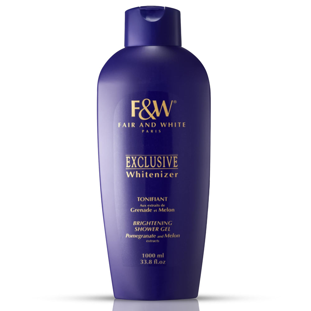 FAIR & WHITE Exclusive gel douche, bouteille 1000 ml, hydratation et éclat.