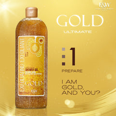 FAIR & WHITE Gommage Doré – mousse onctueuse enveloppant la peau.
