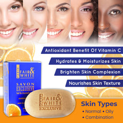 FAIR & WHITE Savon Nettoyage Profond purifie sans dessécher la peau.