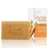 FAIR & WHITE Savon Exfoliant Original, emballage visible, éclat potentiel.
