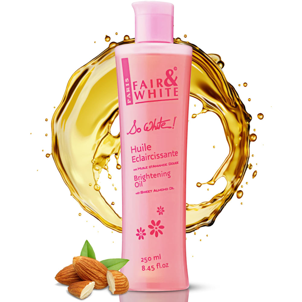 FAIR & WHITE So White huile pour le corps, bouteille élégante et pratique.