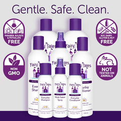 Hair after using Fairy Tales Daily Cleanse shows softer, smoother, tangle-free results.