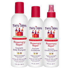 Fairy Tales Rosemary Repel Shampoing Bouteille, nettoie en douceur les cheveux des enfants.