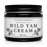 Faith and Grace Organics crème igname sauvage pour femmes, équilibre potentiel et hydratation.