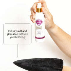 Fake Bake Flawless Darker – guide couleur intégré pour voir où s’applique le produit.
