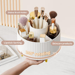 Fanado porte-pinceaux design élégant rayures verticales pour coiffeuse