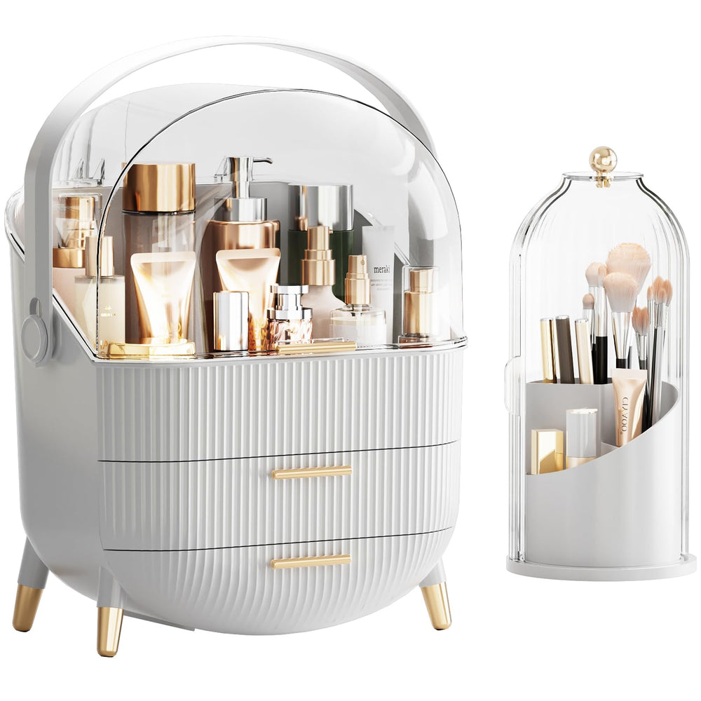 Fanado Organisateur Maquillage Tiroirs Blanc : rangement pratique pour tout votre maquillage.