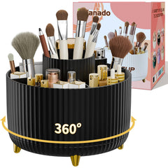 Fanado support maquillage rotatif 360° pour un accès rapide.